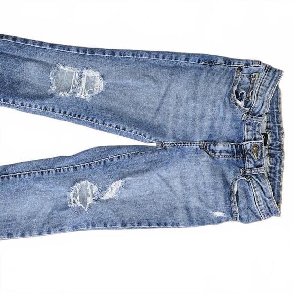 Womens Distressed Blue Denim Jeans Size 12 - Picture 1 of 5